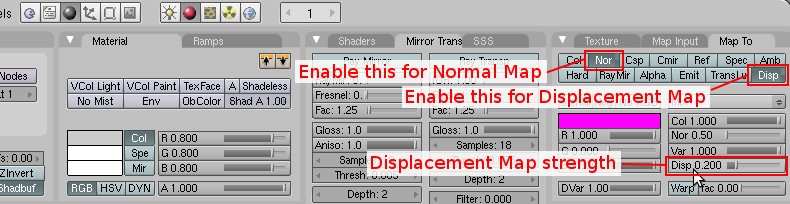 Normal and Displacement maps